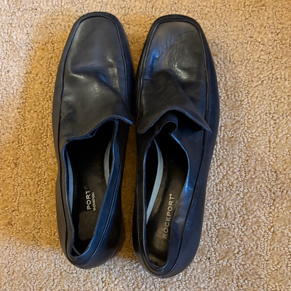 Rockport Women's Black Leather Loafers